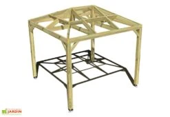 Pergola En Bois Autoportée Traité Autoclave Toit Quatre Pentes - 3 M