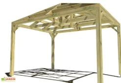 Pergola En Bois Autoportée Traité Autoclave Toit Quatre Pentes - 3 M 5 Pergola En Bois Autoportée Traité Autoclave Toit Quatre Pentes - 3 M -Nesling Boutique 3x4 4pents pergola bois