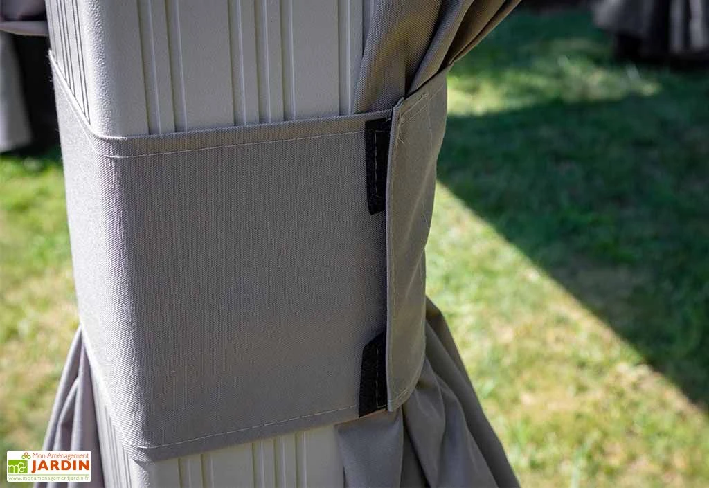 Rideaux En Polyester Pour Tonnelle Sojag Messina 17,53 M² - Champagne 2 Rideaux En Polyester Pour Tonnelle Sojag Messina 17,53 M² - Champagne – Image 2