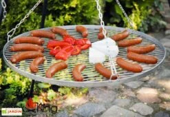 Braséro En Acier Bali + Grill Inox Sur Trépied 180 Cm -Nesling Boutique brasero acier bali grill 2