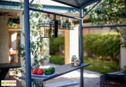 Carport Abri Pour Barbecue Acier Galvanisé Et époxy 2,5 X 1,35 M -Nesling Boutique carport barbecue acier accessoirs