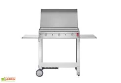 Plancha Ă Gaz En Inox Chef 80 (79 X 40 Cm) + Chariot Et Housse