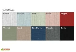 Parasol Déporté 250 Cm - Spectra Multi Toile Sunbrella -Nesling Boutique coloris toile sunbrella umbrosa 13