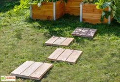 Dalle Pour Terrasse Et Jardin En Bois Douglas 37 X 37 Cm (4 Pièces) 5 Dalle Pour Terrasse Et Jardin En Bois Douglas 37 X 37 Cm (4 Pièces) -Nesling Boutique dalle jardin bois douglas