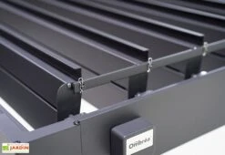 Pergola Bioclimatique Adossée En Aluminium Anthracite 15,9 M² - Ombréa -Nesling Boutique detail pergola alu anth