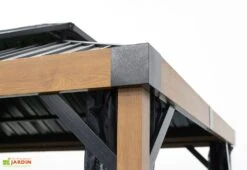 Pergola Autoportée En Aluminium Effet Bois 10 M² – Fontana 10 Pergola Autoportée En Aluminium Effet Bois 10 M² – Fontana -Nesling Boutique detail toiture pergola alu 10m2 fontana sojag