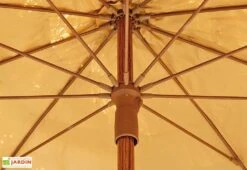 Parasol Droit En Acier Imitation Bois Manila ⌀ 200 Cm -Nesling Boutique details baleines parasol imitation bois manila
