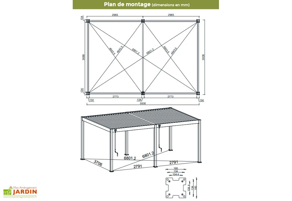 Pergola Bioclimatique Ombréa En Aluminium 4 X 6 M Autoportée - Blanche 6 Pergola Bioclimatique Ombréa En Aluminium 4 X 6 M Autoportée - Blanche – Image 6