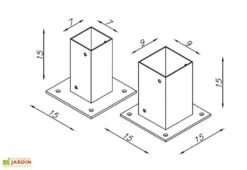 Nesling Boutique -Nesling Boutique dimensions pieds beton 1