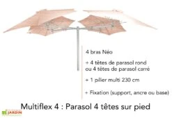 Bras Néo En Aluminium Pour Parasol Paraflex - 2,00 M -Nesling Boutique parasol 4 tetes pied bras neo umbrosa