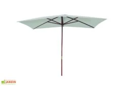 Parasol Droit En Bois Et Polyester Beausoleil Oléron 2 X 3 M Gris