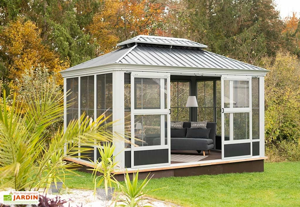 Pergola Fermée En Aluminium 4 X 3 M Avec Toiture Acier - Bolata 2 Pergola Fermée En Aluminium 4 X 3 M Avec Toiture Acier - Bolata – Image 2