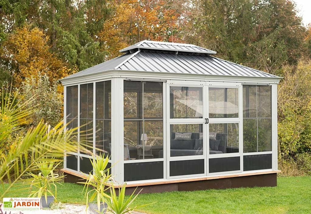 Pergola Fermée En Aluminium 4 X 3 M Avec Toiture Acier - Bolata 1 Pergola Fermée En Aluminium 4 X 3 M Avec Toiture Acier - Bolata