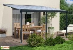 Pergola Adossée En Aluminium Et Polycarbonate 13 M2 – Louis