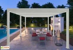 Pergola Bioclimatique Ombréa En Aluminium 4 X 6 M Autoportée - Blanche 9 Pergola Bioclimatique Ombréa En Aluminium 4 X 6 M Autoportée - Blanche -Nesling Boutique pergola bioclimatique 4x6 blanche alu ombrea 15 728868