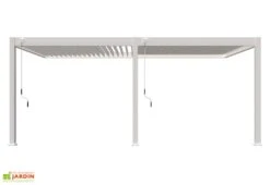 Pergola Bioclimatique Ombréa En Aluminium 3 X 6 M Adossée - Blanche -Nesling Boutique pergola bioclimatique adossee 3x6m aluminium blanc ombrea 15 729278