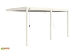 Pergola Bioclimatique Ombréa En Aluminium 4 X 6 M Adossée - Blanche -Nesling Boutique pergola bioclimatique adossee 4x6 aluminium blanc ombrea 15 729445