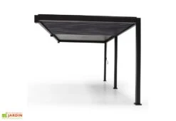 Pergola Bioclimatique Adossée En Aluminium Anthracite 15,9 M² - Ombréa -Nesling Boutique pergola bioclimatique adossee ombrea anthracite 1