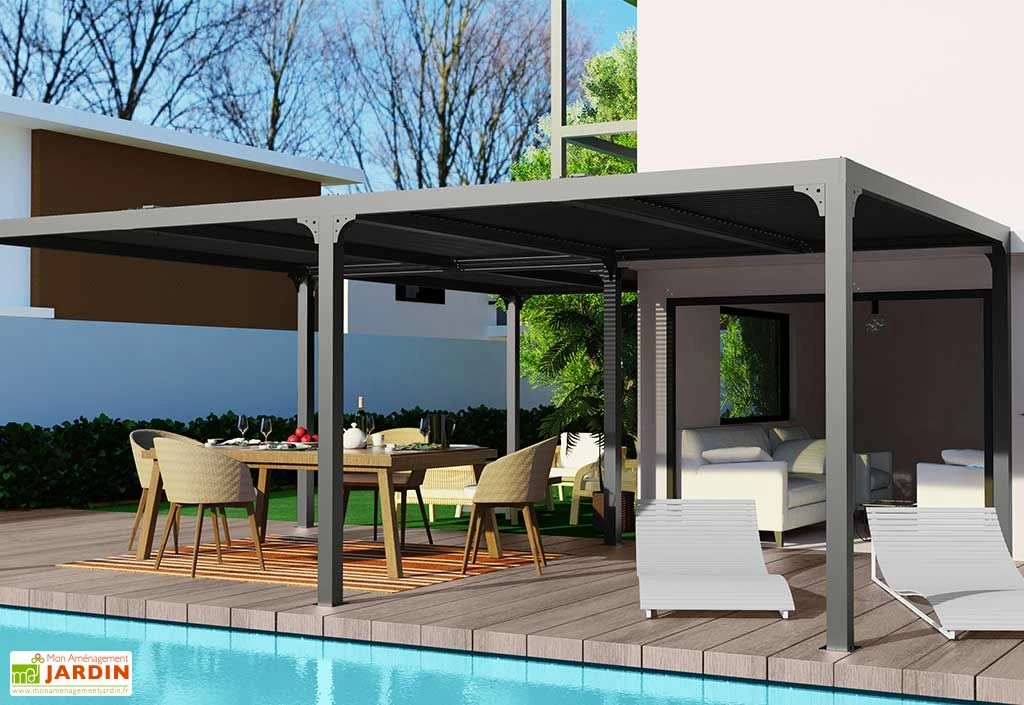 Pergola Bioclimatique Lames Orientables En Aluminium 32,63 M² 4 Pergola Bioclimatique Lames Orientables En Aluminium 32,63 M² – Image 4