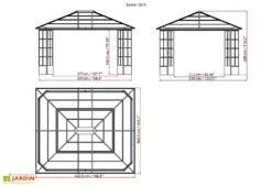 Pavillon De Jardin En Aluminium Avec Moustiquaire - Savino -Nesling Boutique plan pergola pavillon