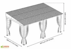 Tonnelle Adossée En Aluminium Et Acier Galvanisé Portland 14,43 M² 7 Tonnelle Adossée En Aluminium Et Acier Galvanisé Portland 14,43 M² -Nesling Boutique plan tonnelle murale metal portland 14m2