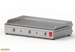 Plancha Gaz Inox 3 Brûleurs Plaque Rainurée 79x40 Cm – CHEF 80 XLR