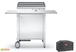 Plancha électrique En Inox Avec Chariot Fermé + Housse De Protection - 54 X 50 X 20 Cm