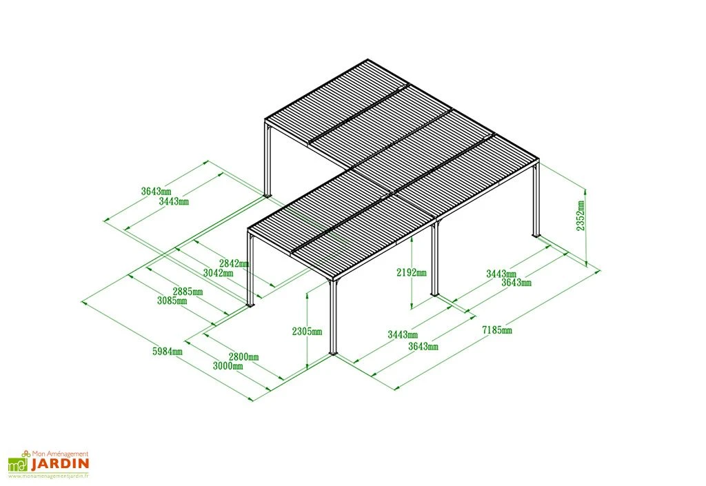 Pergola Bioclimatique Lames Orientables En Aluminium 32,63 M² 6 Pergola Bioclimatique Lames Orientables En Aluminium 32,63 M² – Image 6