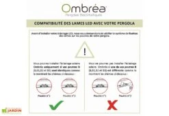 Kit D’éclairage Pour Pergola Ombréa 3 Lames – 3 M -Nesling Boutique schema lampes pergola alu jardin