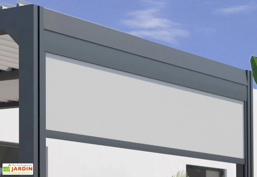 Store Brise-vue En Textilène Pour Pergola Bioclimatique 2 Store Brise-vue En Textilène Pour Pergola Bioclimatique – Image 2