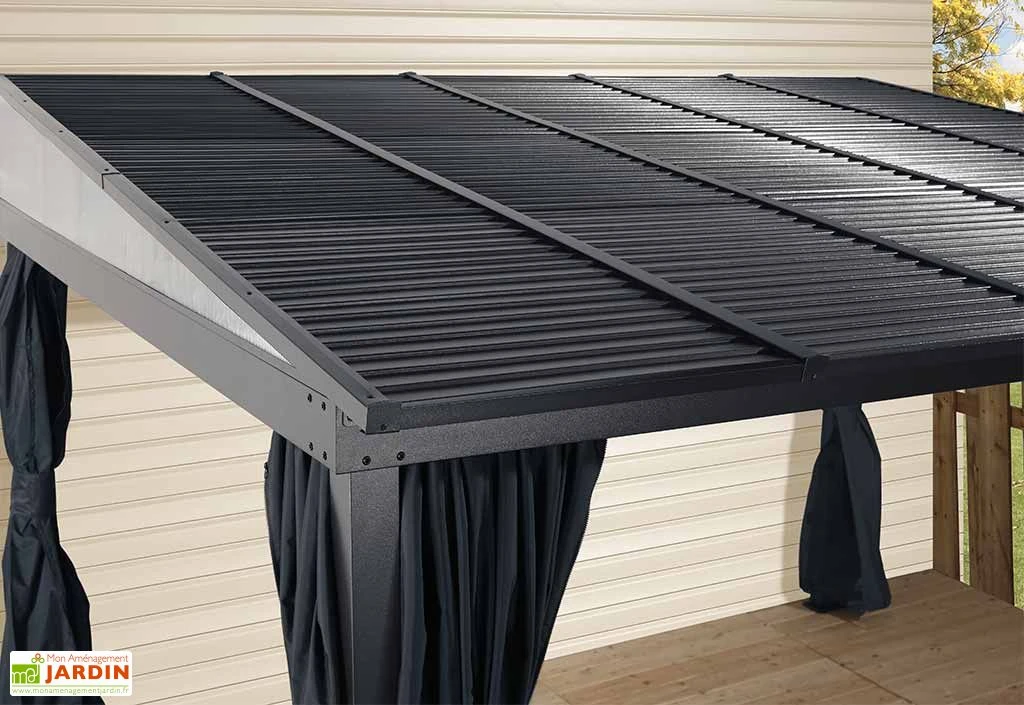 Tonnelle Adossée En Aluminium Et Acier Galvanisé Portland 14,43 M² 2 Tonnelle Adossée En Aluminium Et Acier Galvanisé Portland 14,43 M² – Image 2