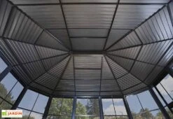 Pavillon De Jardin Fermé En Aluminium Et Acier Galvanisé Charleston 14,7 M² 9 Pavillon De Jardin Fermé En Aluminium Et Acier Galvanisé Charleston 14,7 M² -Nesling Boutique toiture pavillon jardin ferme metal charleston 14m2