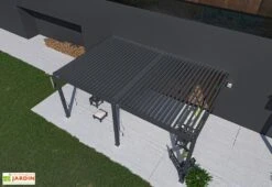 Pergola Bioclimatique Ombréa En Aluminium 4 X 6 M Adossée - Anthracite -Nesling Boutique toiture pergola bioclimatique adossee 4x6 ombrea 15 729360