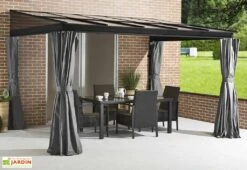 Tonnelle Adossée En Aluminium Et Polycarbonate St Barth 10,77 M²