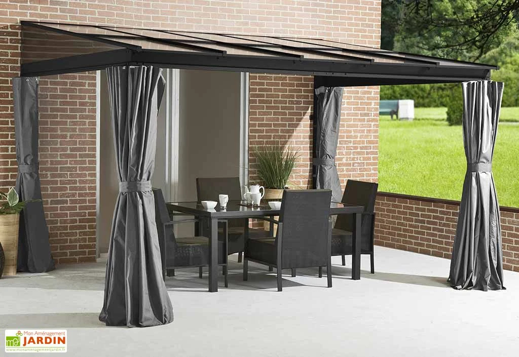 Tonnelle Adossée En Aluminium Et Polycarbonate St Barth 10,77 M² 1 Tonnelle Adossée En Aluminium Et Polycarbonate St Barth 10,77 M²