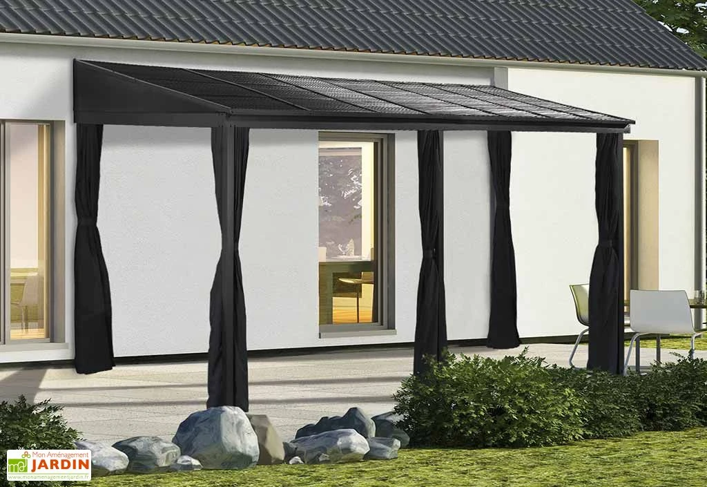 Tonnelle Adossée En Aluminium Et Acier Galvanisé Portland 14,43 M² 1 Tonnelle Adossée En Aluminium Et Acier Galvanisé Portland 14,43 M²