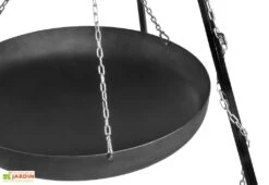 Trépied 180 Cm Et Wok Acier Brut Pour Braséro -Nesling Boutique trepied 180cm wok acier brut brasero barbecue 1